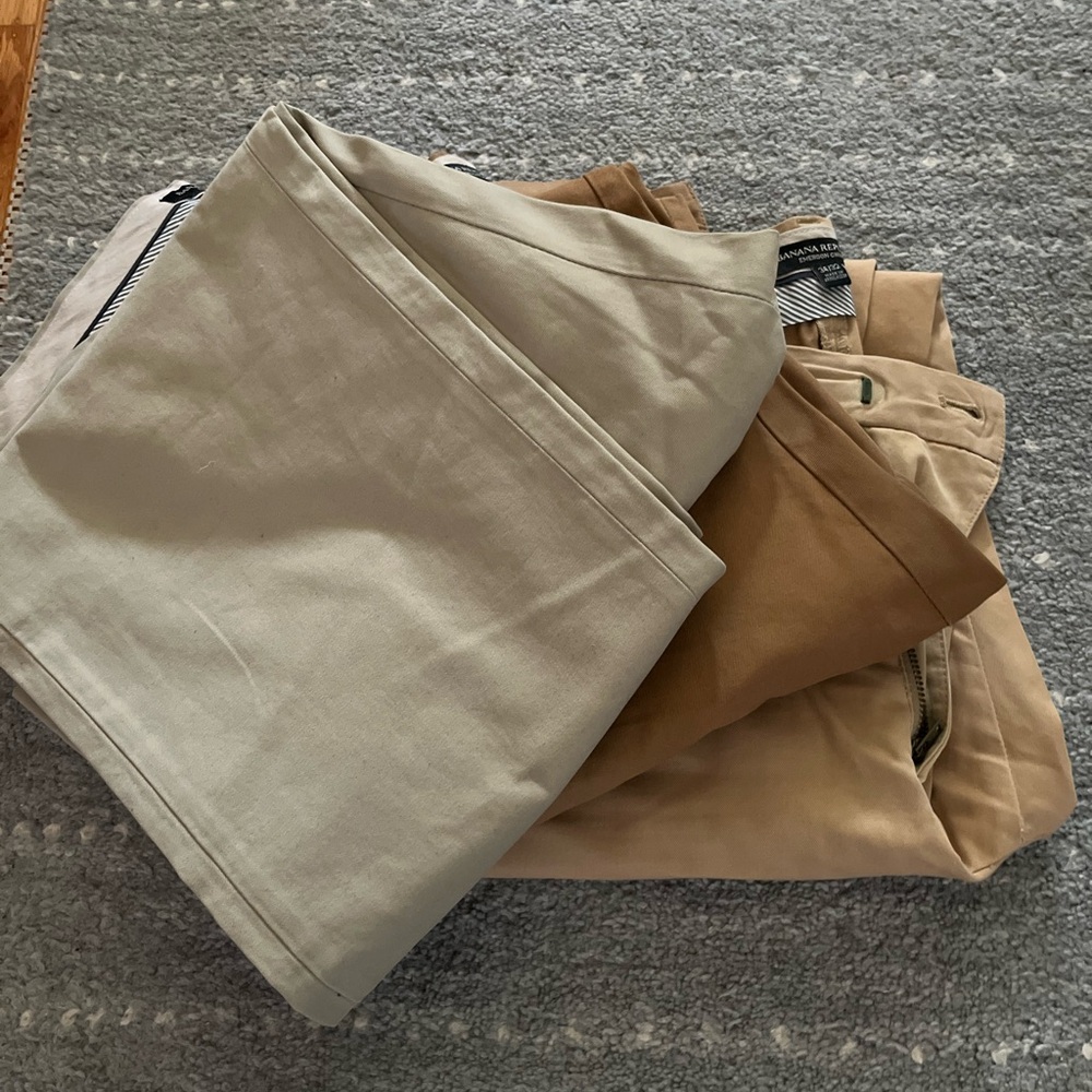 Men's Tan and Brown chinos